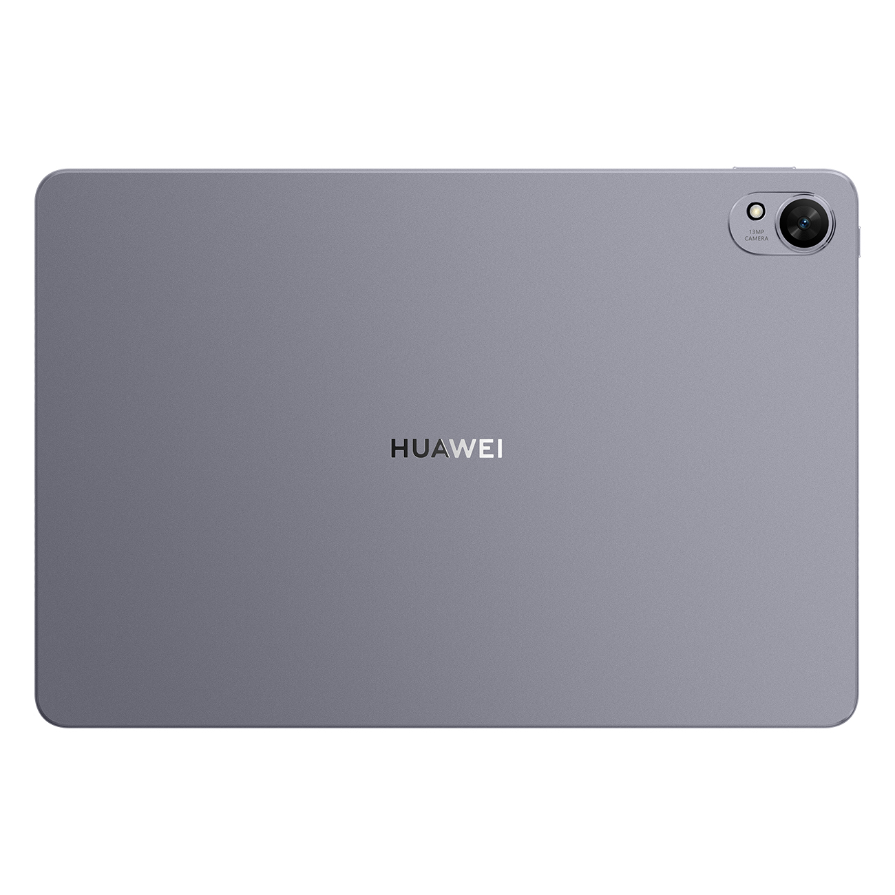 Graues Huawei-Tablet mit 13MP-Kamera auf der Rückseite.