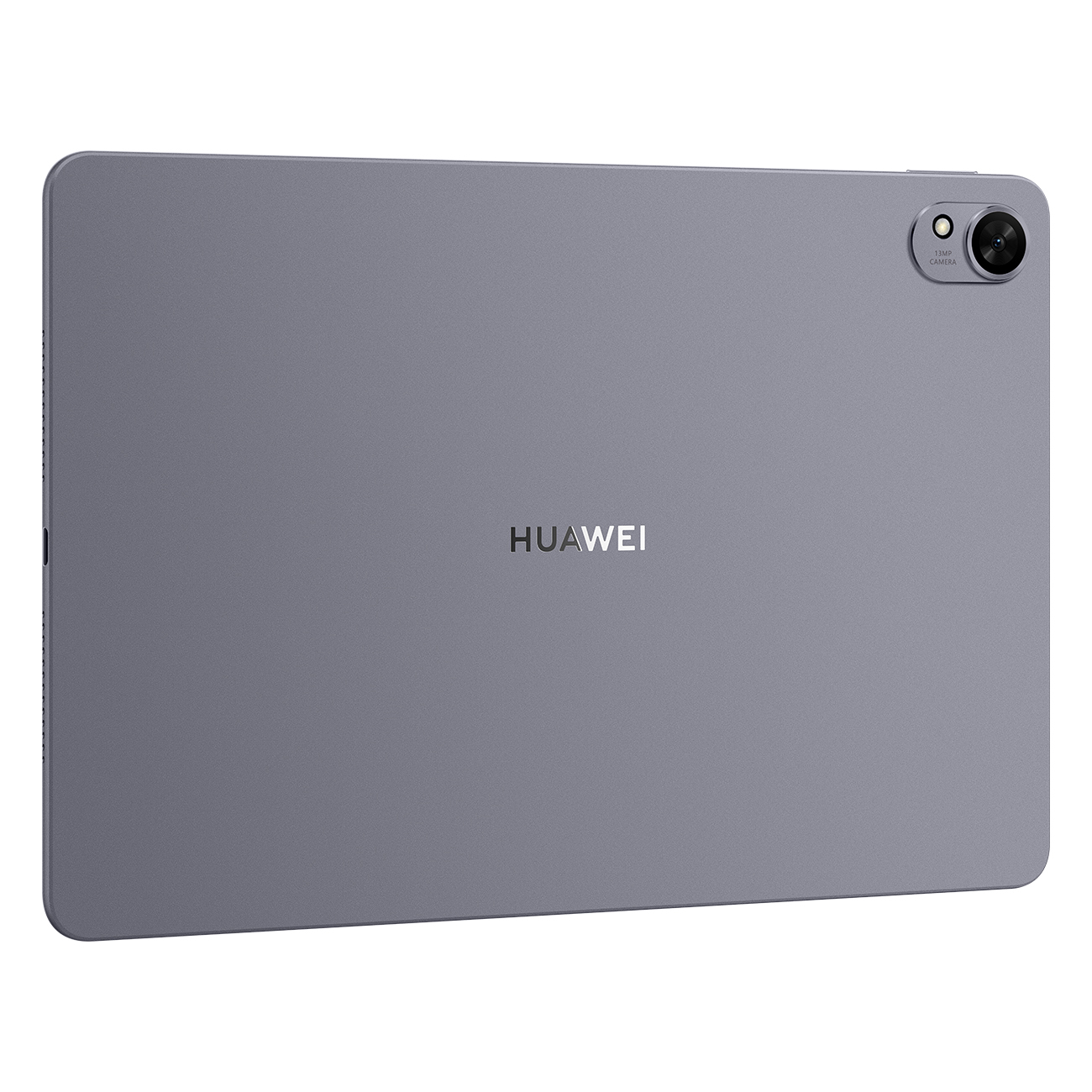 Graues Huawei-Tablet mit 13MP Kamera auf der Rückseite.