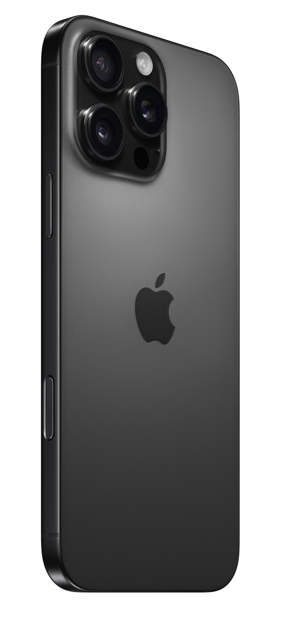 Ciemnoszare iPhone z potrójnym aparatem i logo Apple z tyłu.