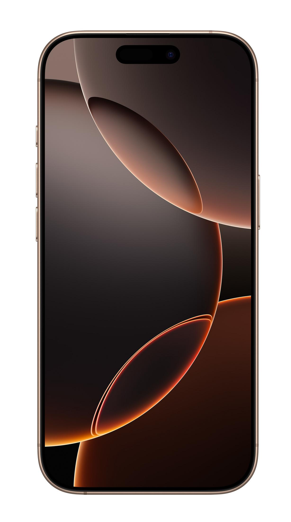 Złoty smartfon z ciemną, abstrakcyjną tapetą z podświetlanymi krzywiznami.