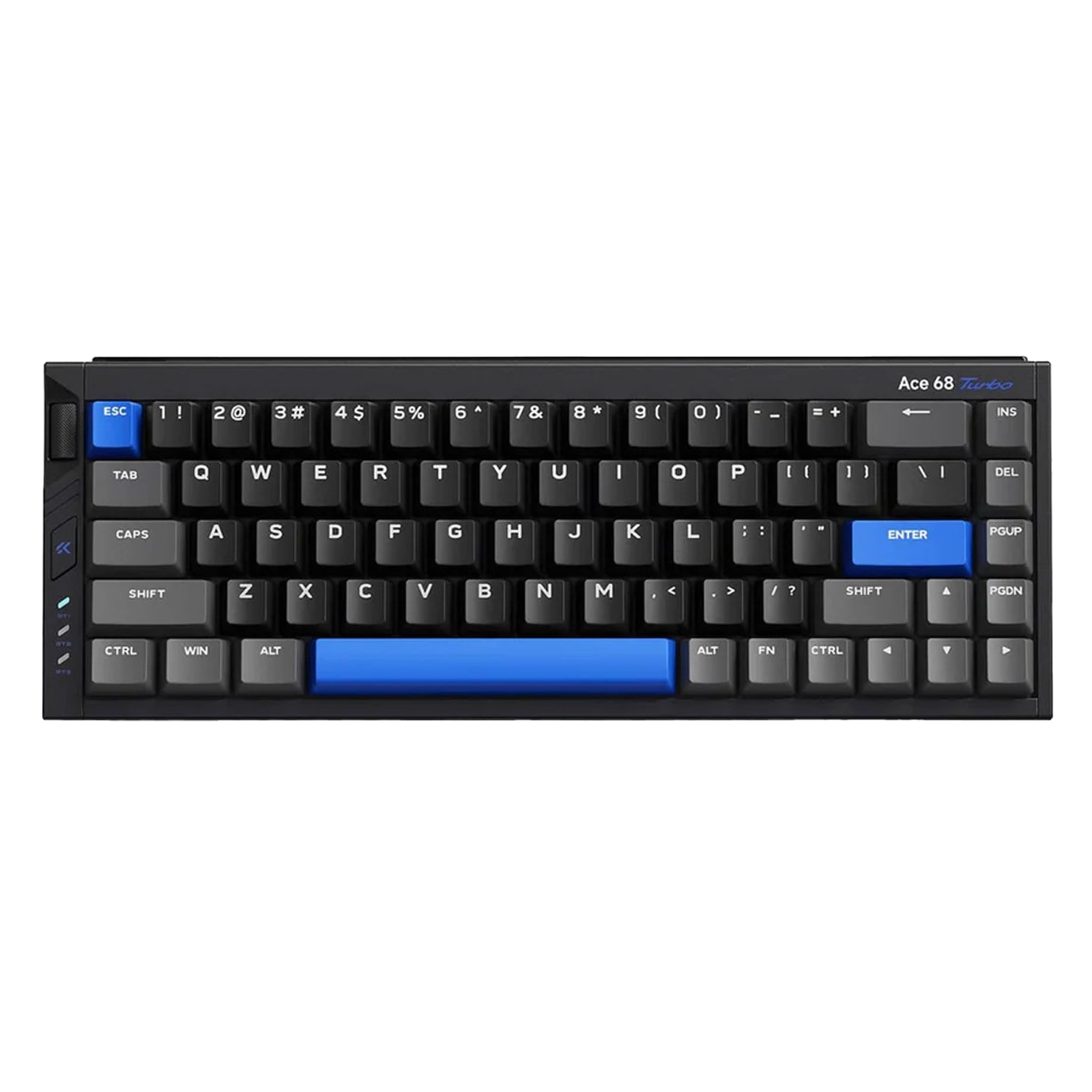 Black keyboard with blue accent keys and "Ace 68 Turbo" label.