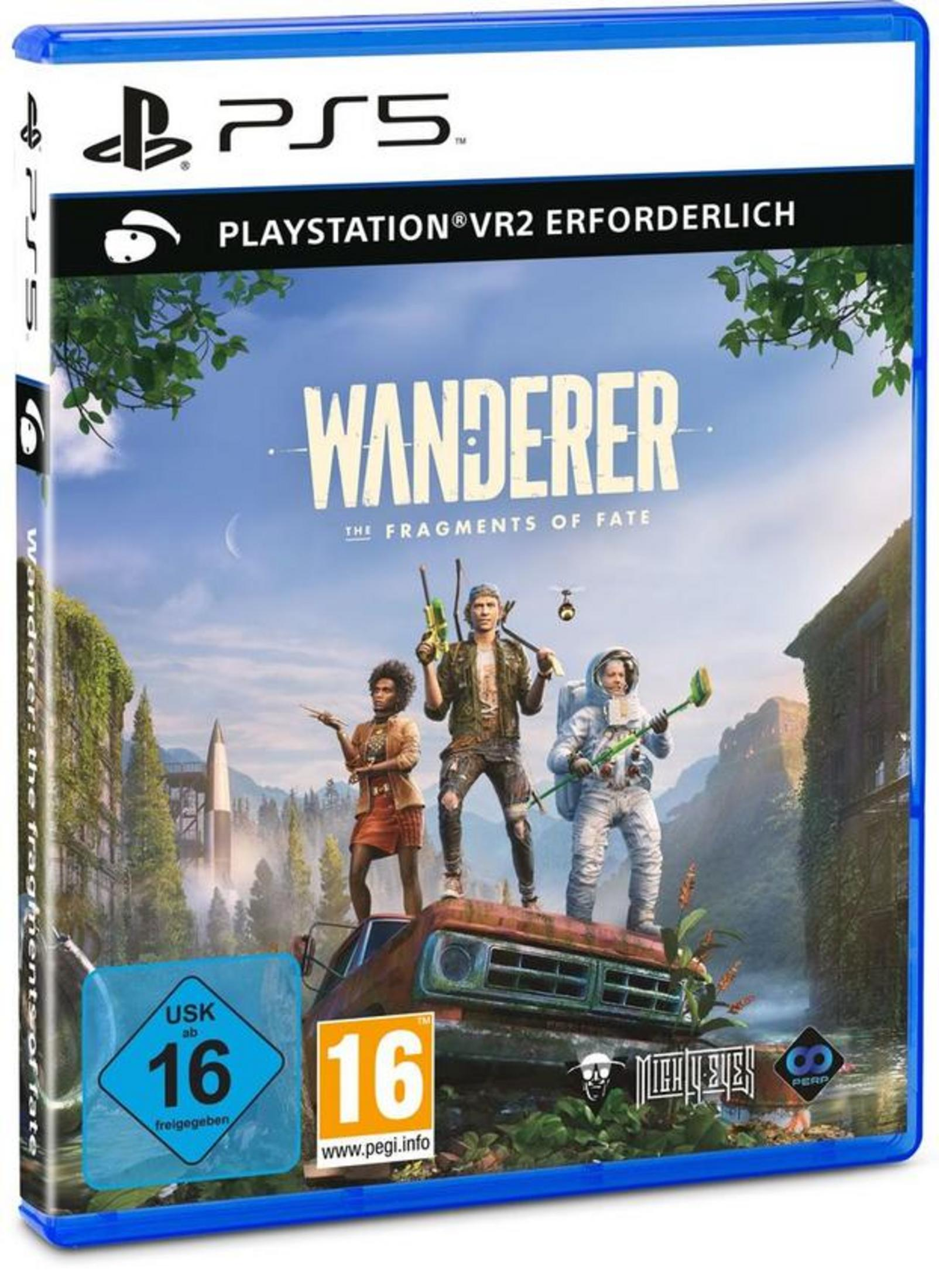 Copertina gioco PS5: Tre personaggi su un'auto, VR2 richiesto.