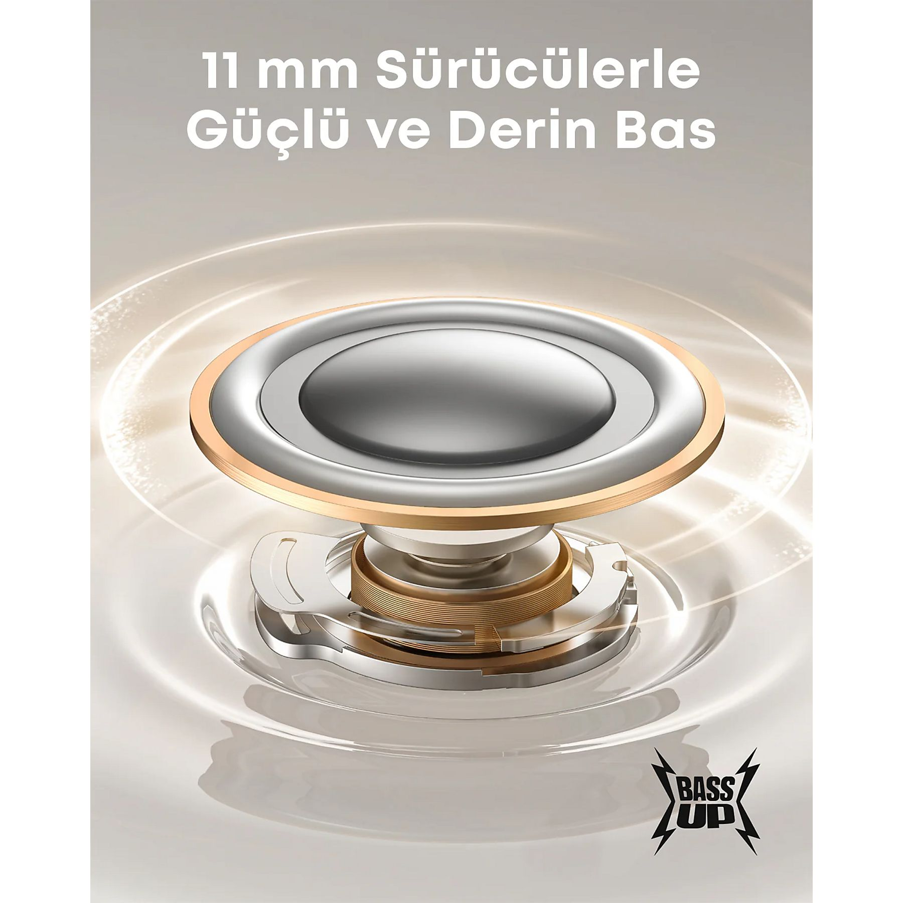 Przetworniki 11 mm z mocnym basem.