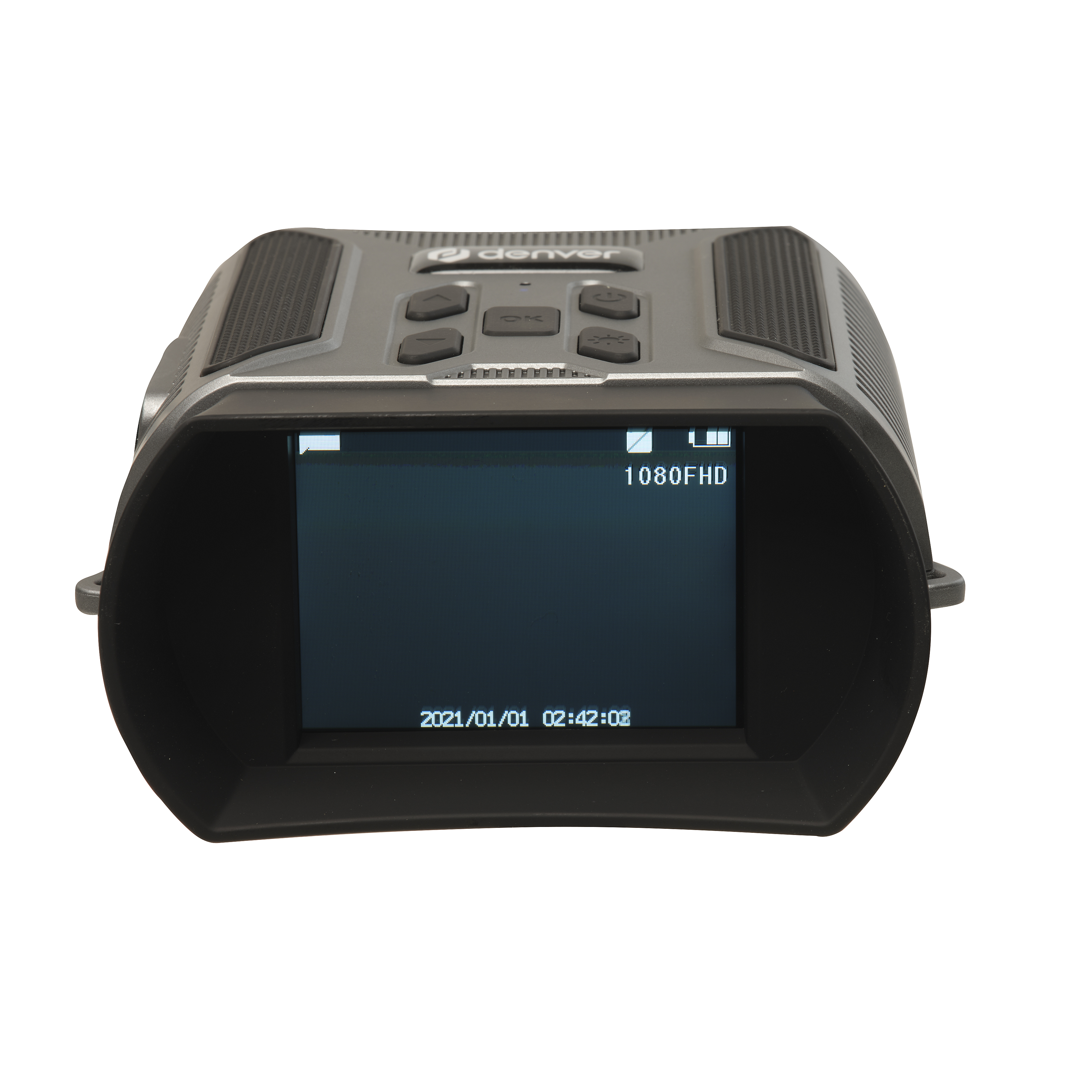 Ein Denver DVR mit 1080FHD-Display und Datum 2021/01/01.
