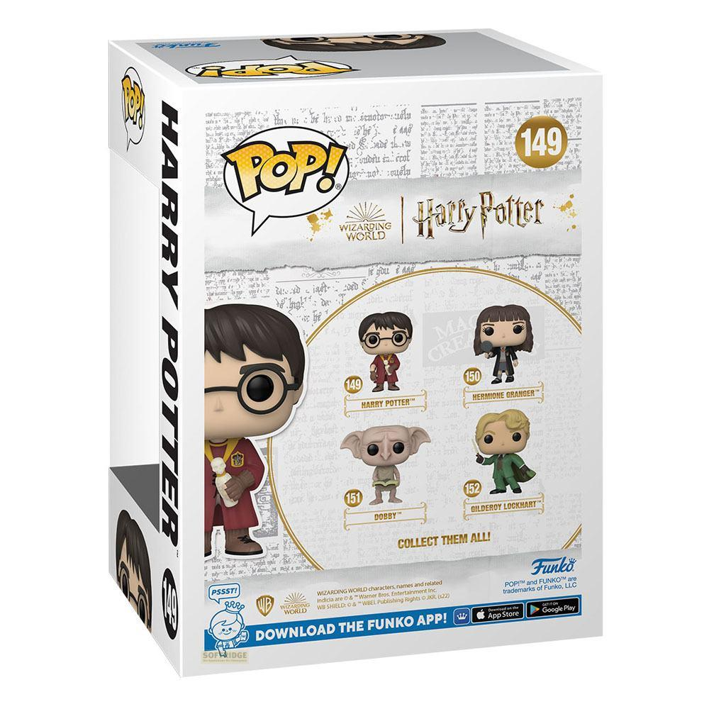 Pudełko Funko Pop! Harry Potter z figurkami Harry'ego, Hermiony, Dobby'ego i Lockharta.