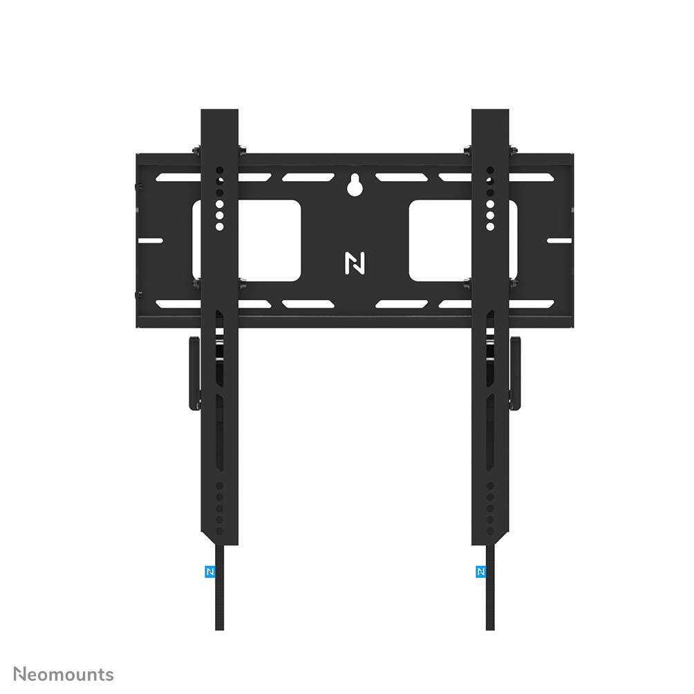 Supporto da parete nero con due bracci verticali e staffe orizzontali.