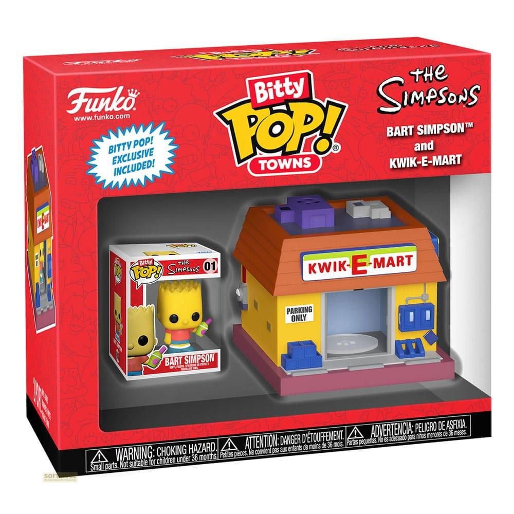 Set gioco Funko Bitty Pop! Bart Simpson e Kwik-E-Mart in scatola.