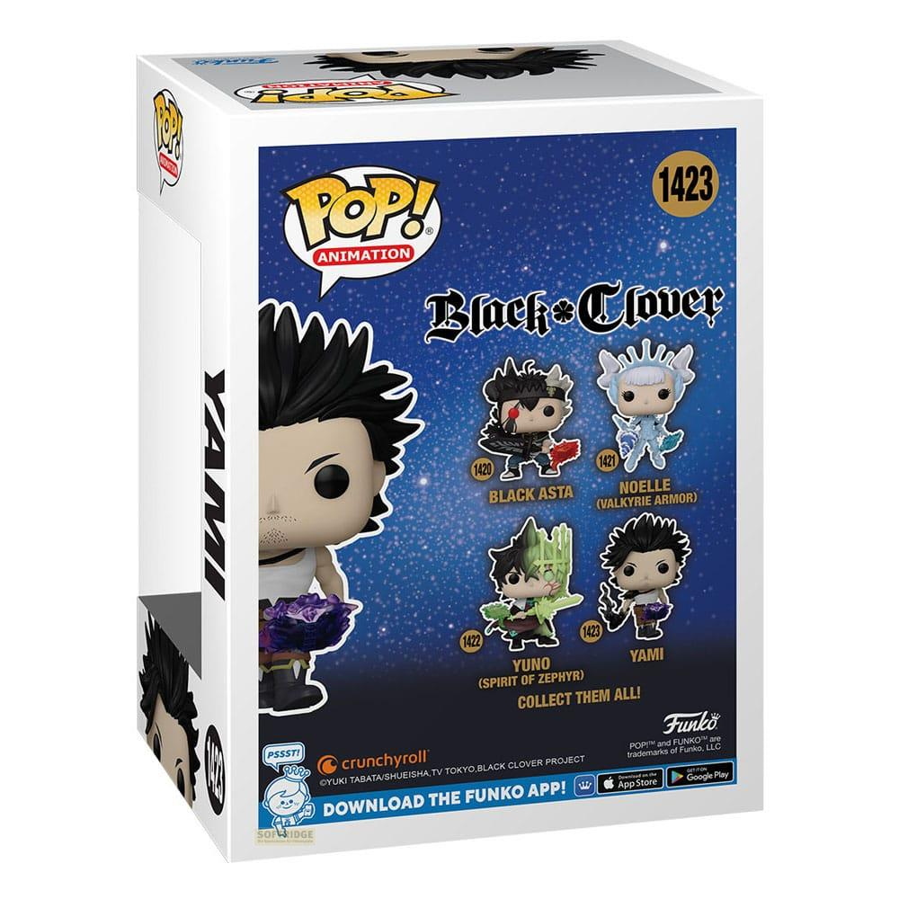 Boîte Funko Pop! Black Clover, montrant Yami et d'autres personnages.