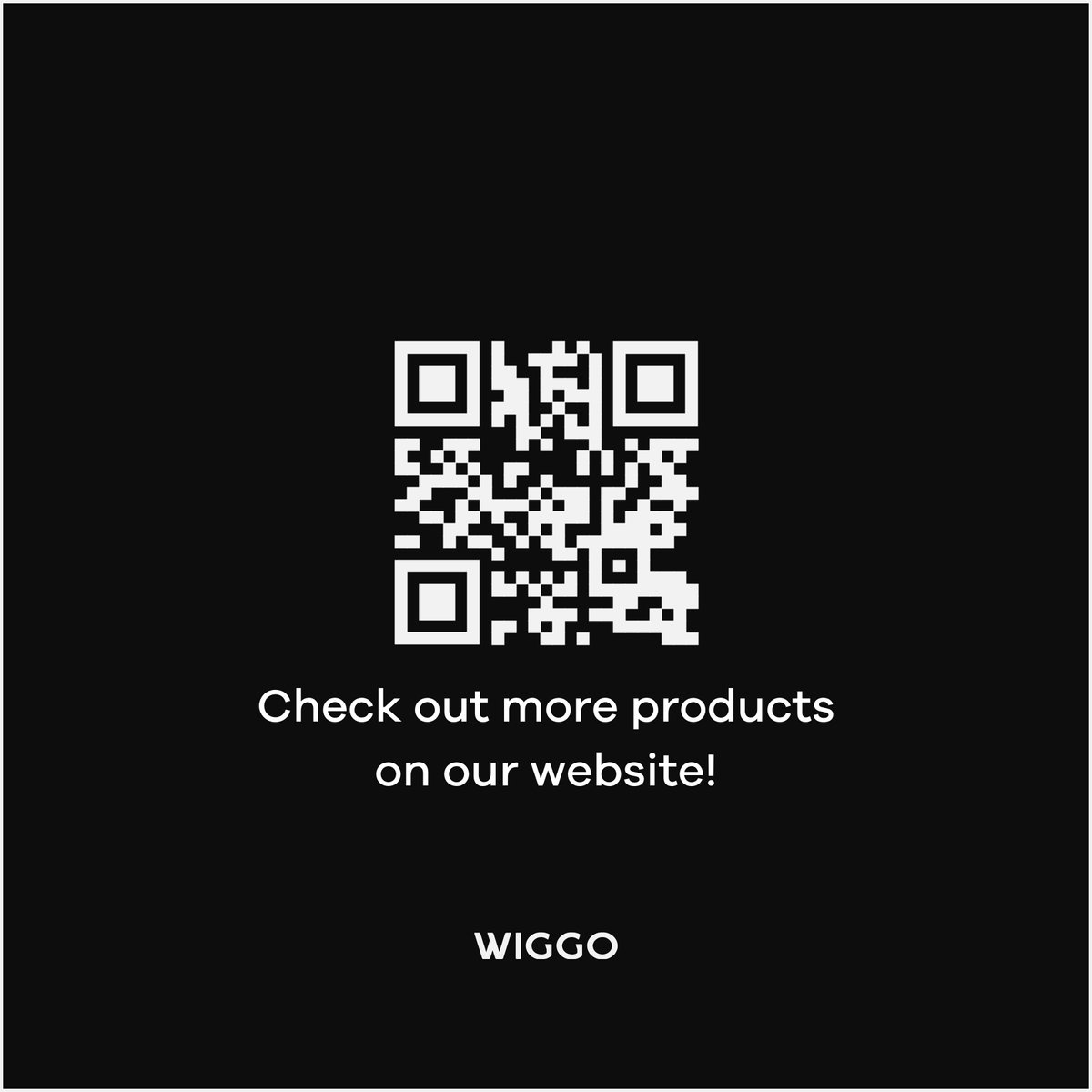 QR-code met tekst "Bekijk meer producten op onze website!" en logo.
