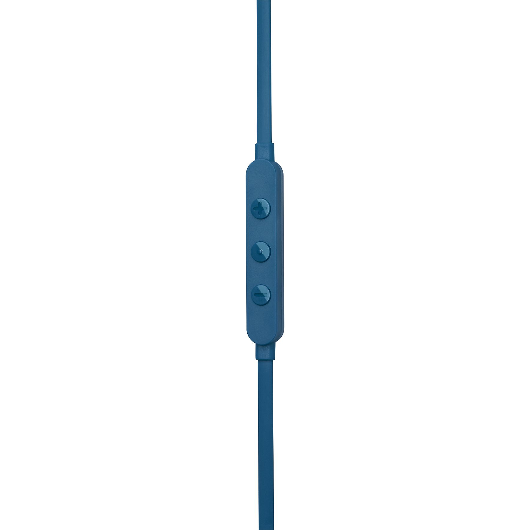 Niebieski pilot liniowy z trzema przyciskami na białym tle.