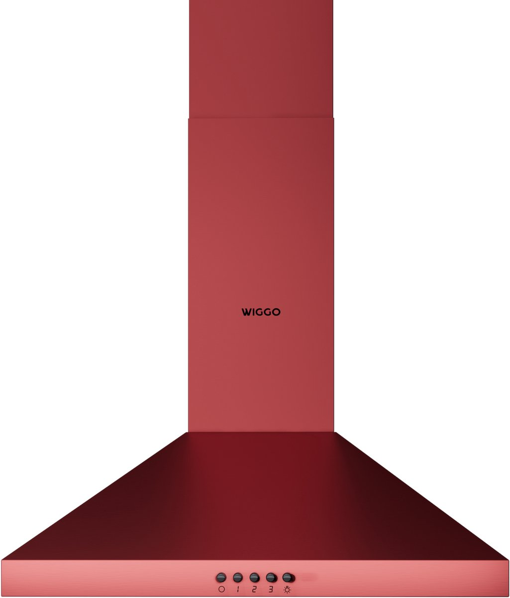 Hotte rouge avec logo WIGGO et boutons de commande.