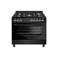 MediaMarkt WIGGO Wiggo WO‑E905R(BB) Gasfornuis Fornuis - Gas - Gas / Netvoeding - Breedte 900 mm aanbieding