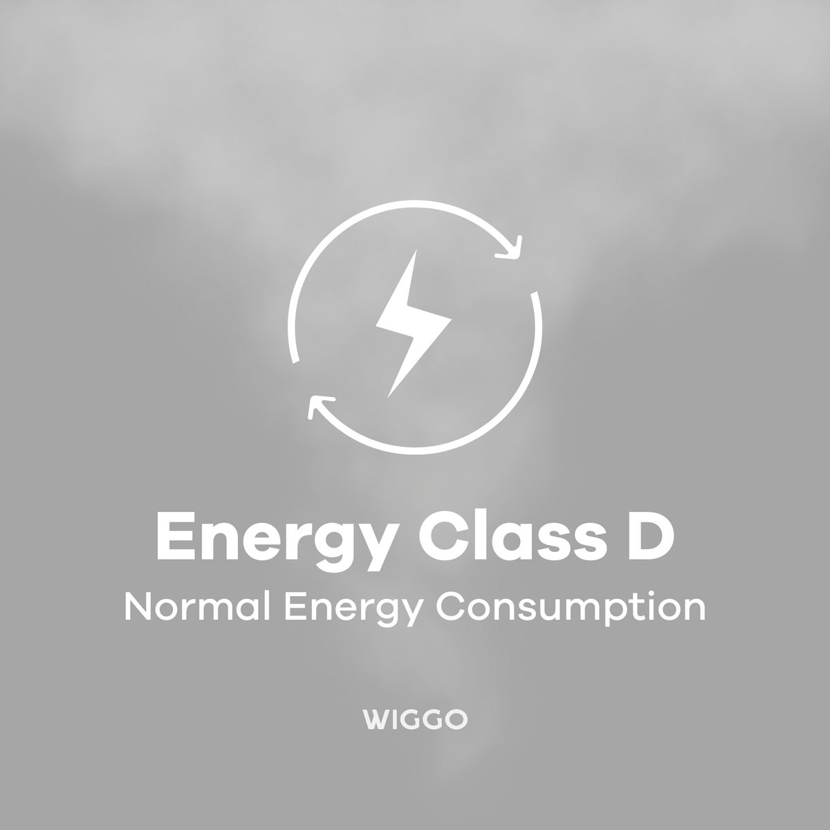 Classe Énergétique D: Consommation Normale. Icône éclair dans cercle.