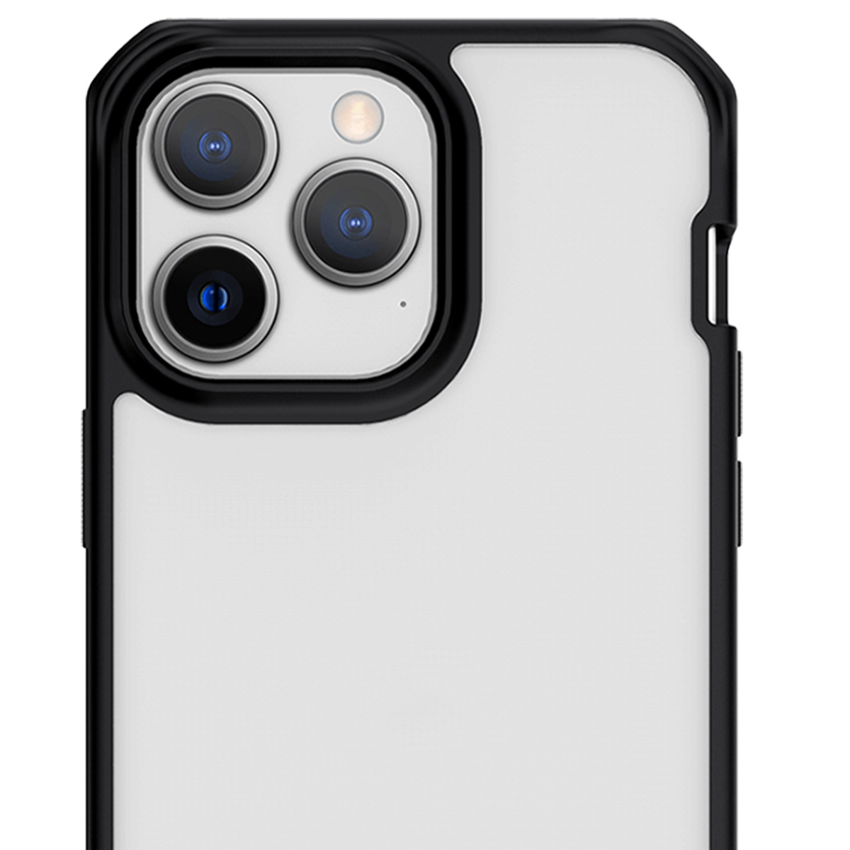 Primo piano del retro di uno smartphone bianco con alloggiamento fotocamera nero.