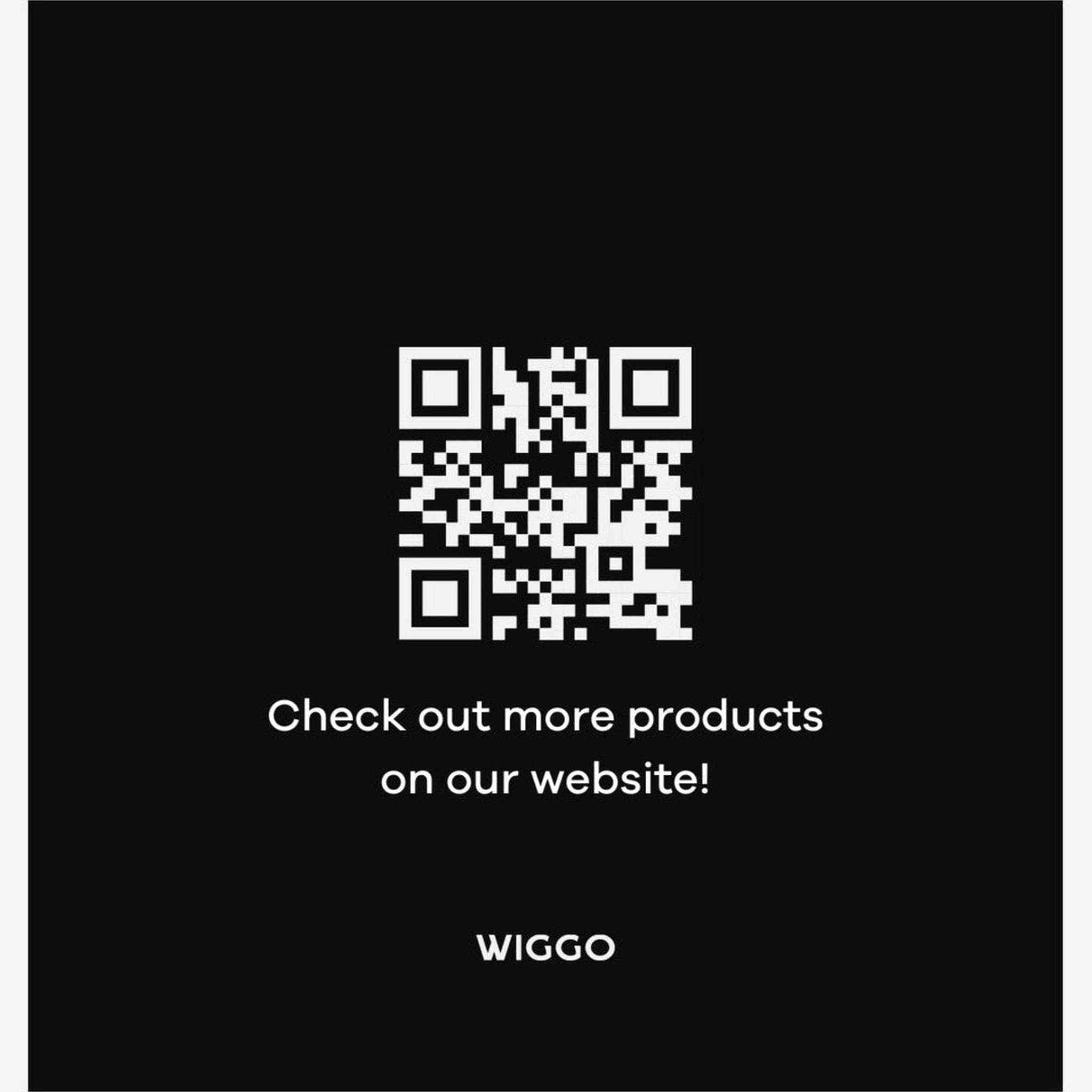 Code QR avec le texte 'Découvrez plus de produits sur notre site web !' et logo