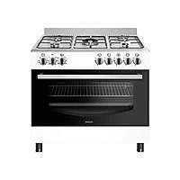 MediaMarkt WIGGO Wiggo WO‑E905R(WX) Gasfornuis Fornuis - Elektrisch - Gas / Netvoeding - Breedte 900 mm aanbieding