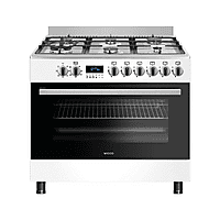 MediaMarkt WIGGO Wiggo WO-E969R(WX) Gasfornuis Fornuis - Elektrisch - Gas / Netvoeding - Breedte 900 mm aanbieding