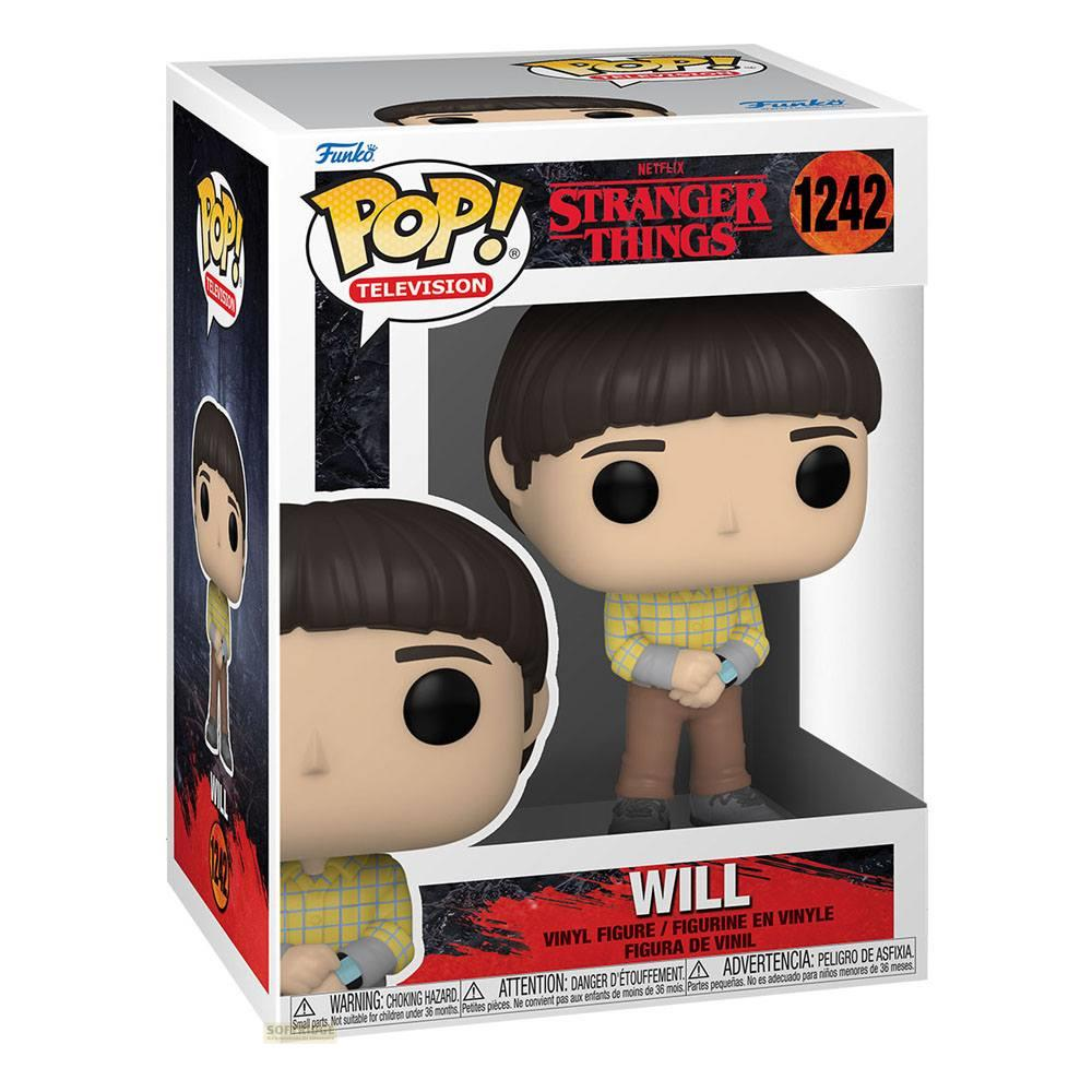 Funko Pop! Vinyl Figur von Will aus Stranger Things in gelbem Hemd.