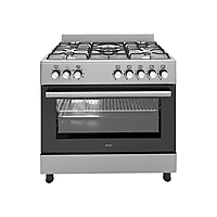 MediaMarkt WIGGO Wiggo WO-E906B(XX) Gasfornuis Fornuis - Elektrisch - Gas / Netvoeding - Breedte 900 mm aanbieding