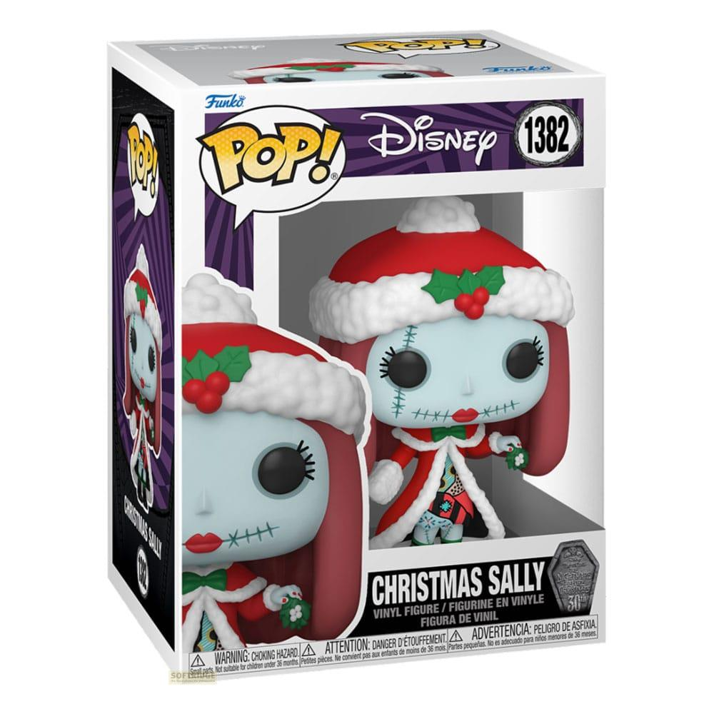 Funko Pop! Vinyl Figur von Weihnachten Sally in Weihnachts-Outfit im Karton.