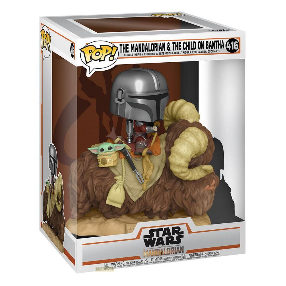 Figura Mandaloriana su un Bantha con il Bambino.