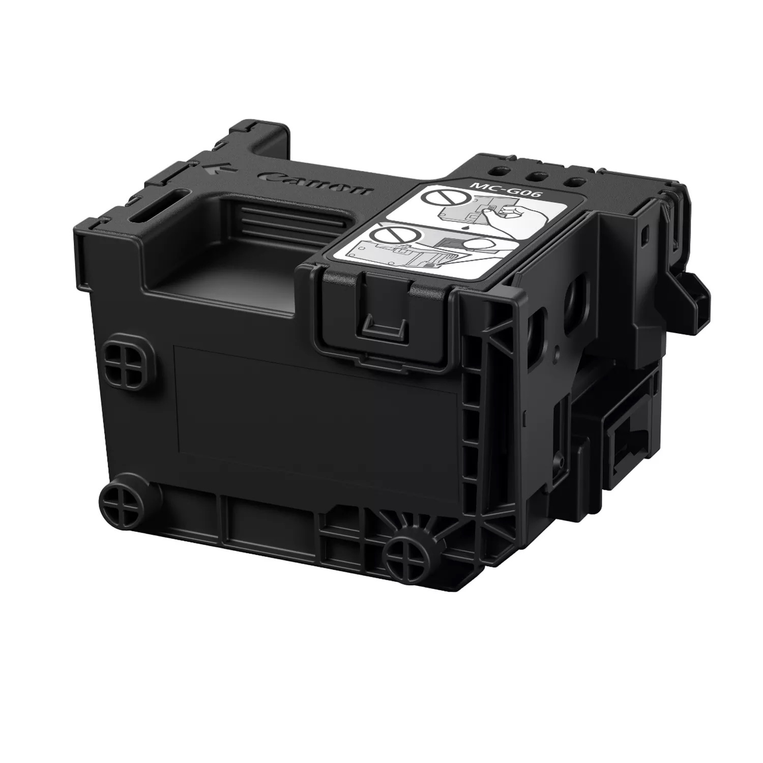 Un contenitore toner Canon nero con etichetta MC-G06.