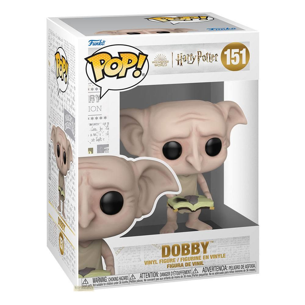 Figurka Funko Pop! Dobby z Harry'ego Pottera, trzymająca książkę.