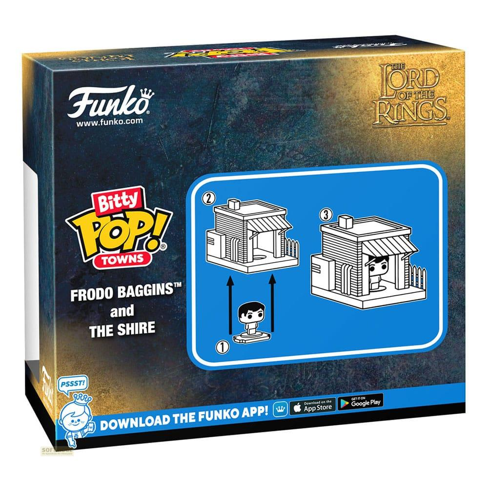 Funko Bitty Pop! Frodo Beutlin & Shire mit Aufbauanleitung.