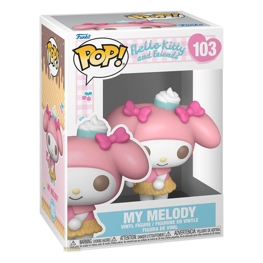 Figurki winylowe Funko Pop! My Melody w opakowaniu o tematyce lodowej.