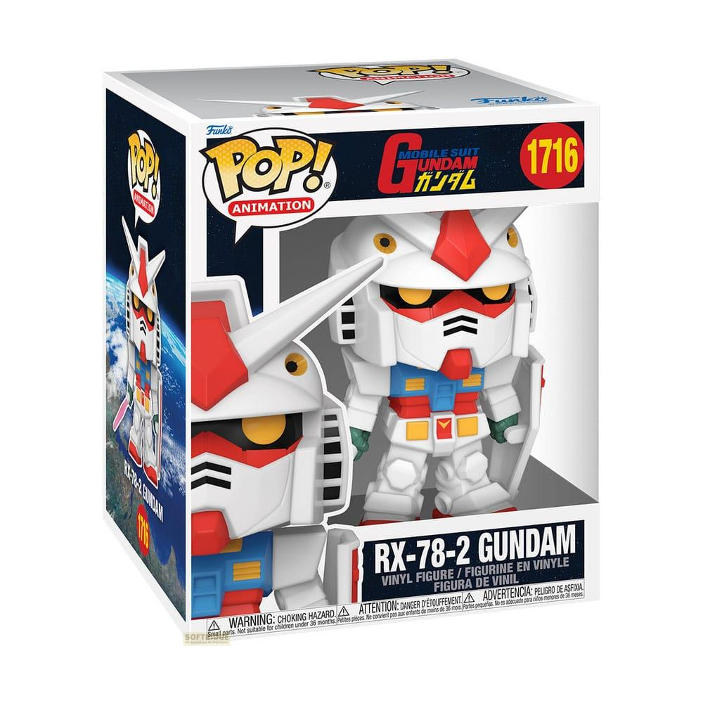 Figurka Funko Pop! winylowa RX-78-2 Gundam. Biała figurka z czerwonymi i niebieskimi akcentami.