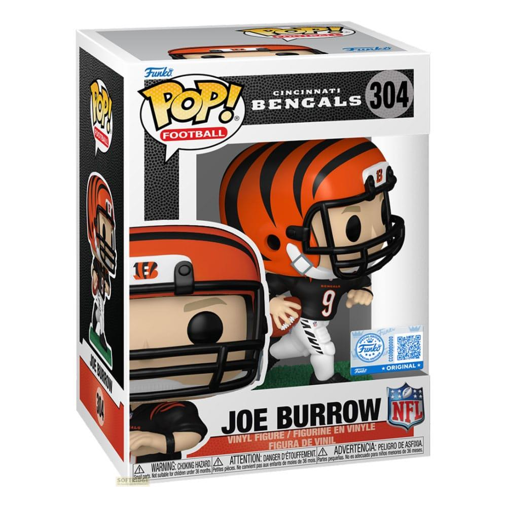 Joe Burrow Funko Pop Vinyl Figur in Cincinnati Bengals Uniform, im Karton.