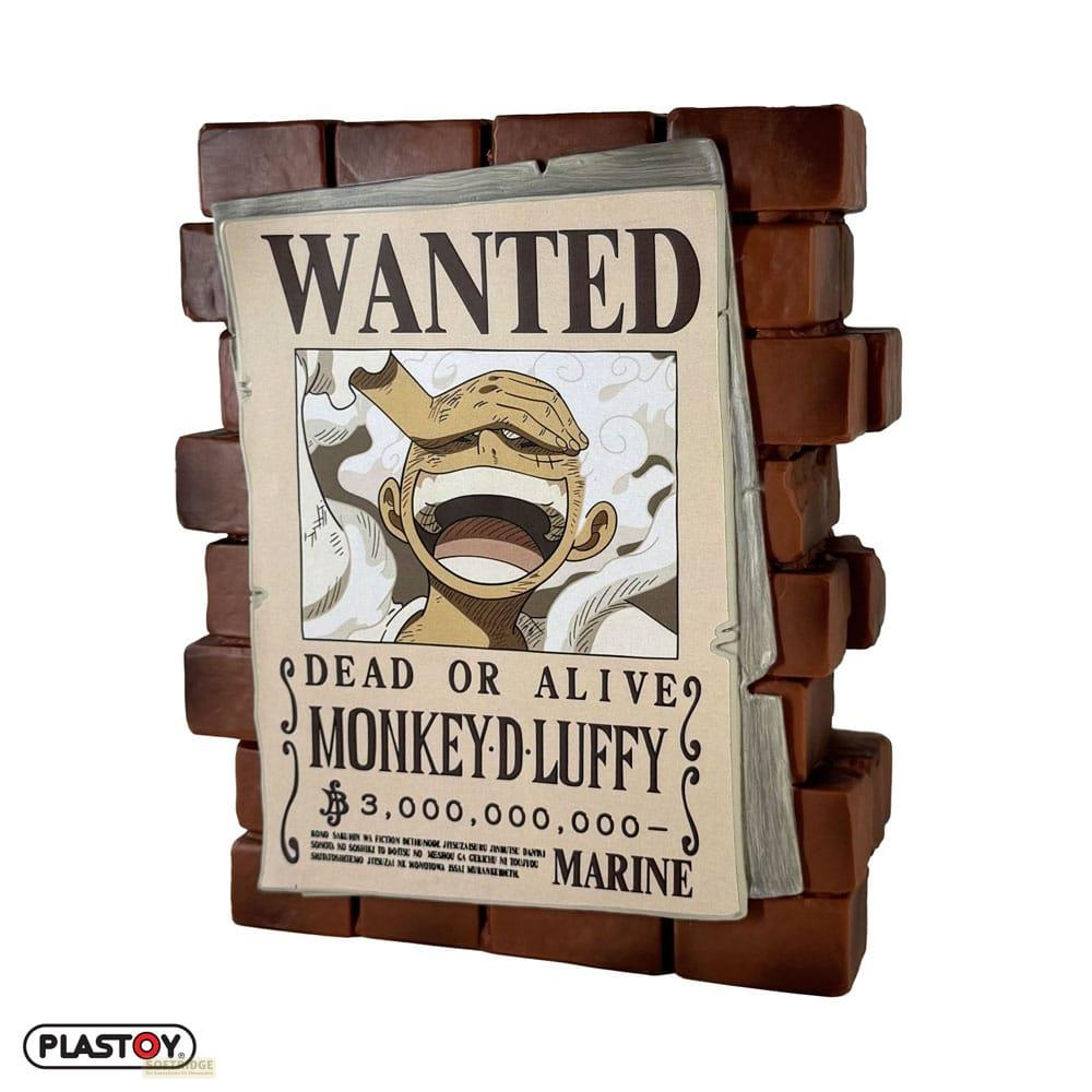 Cartel de 'Se Busca' de Monkey D. Luffy con su cabeza y recompensa de 3 mil millones.