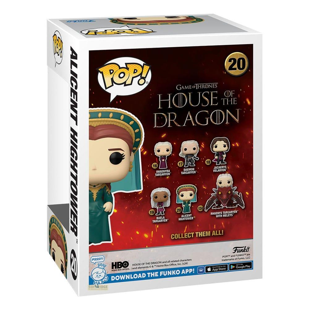 Boîte Funko Pop! d'Alicent Hightower de House of the Dragon avec petites figurines.