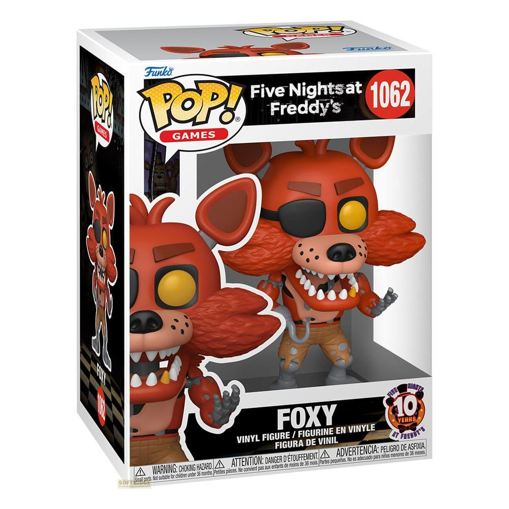 Figura Funko Pop Vinyl de Foxy de Five Nights at Freddy's en caja.