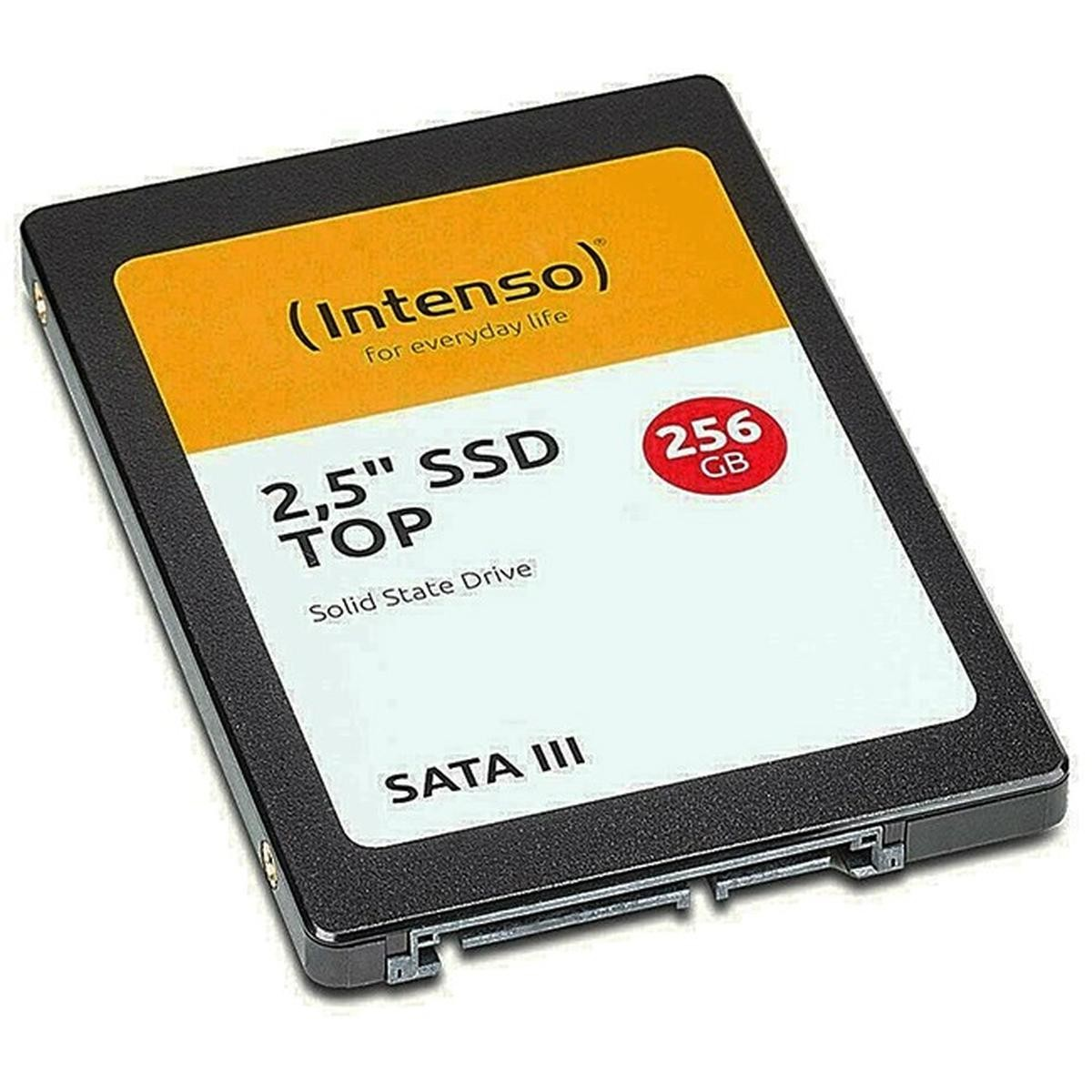 Czarny dysk SSD Intenso 2,5 cala 256 GB ze złączem SATA III.