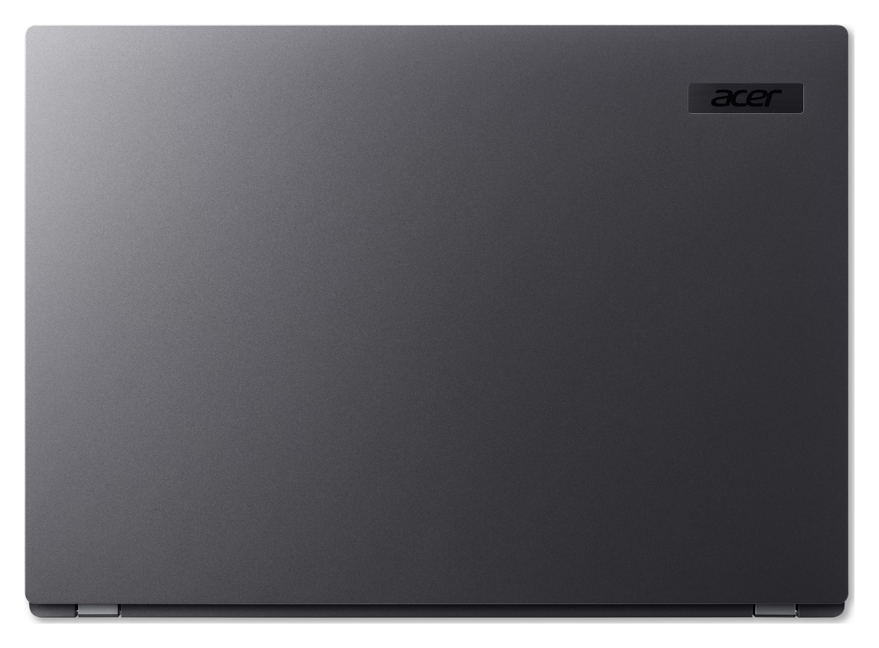 Laptop Acer grigio chiuso con logo in alto a destra.