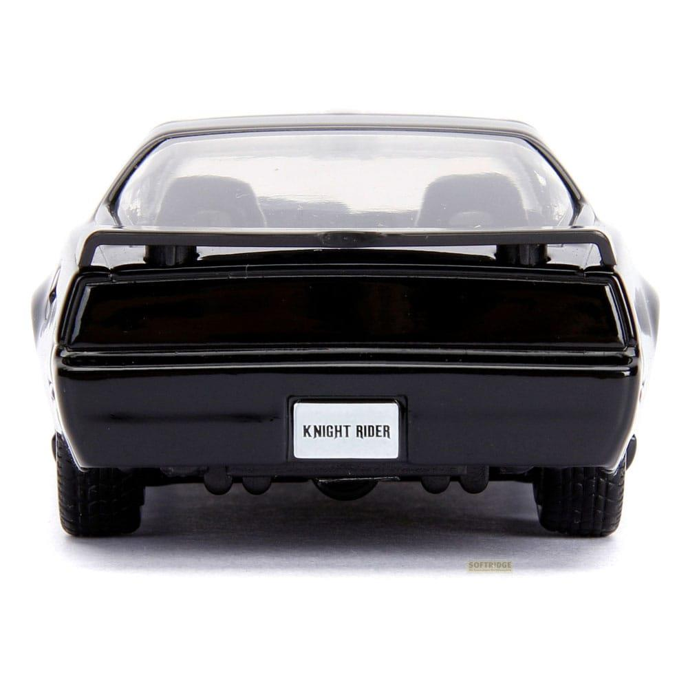 Rückansicht eines schwarzen Knight Rider Autos mit Kennzeichen.