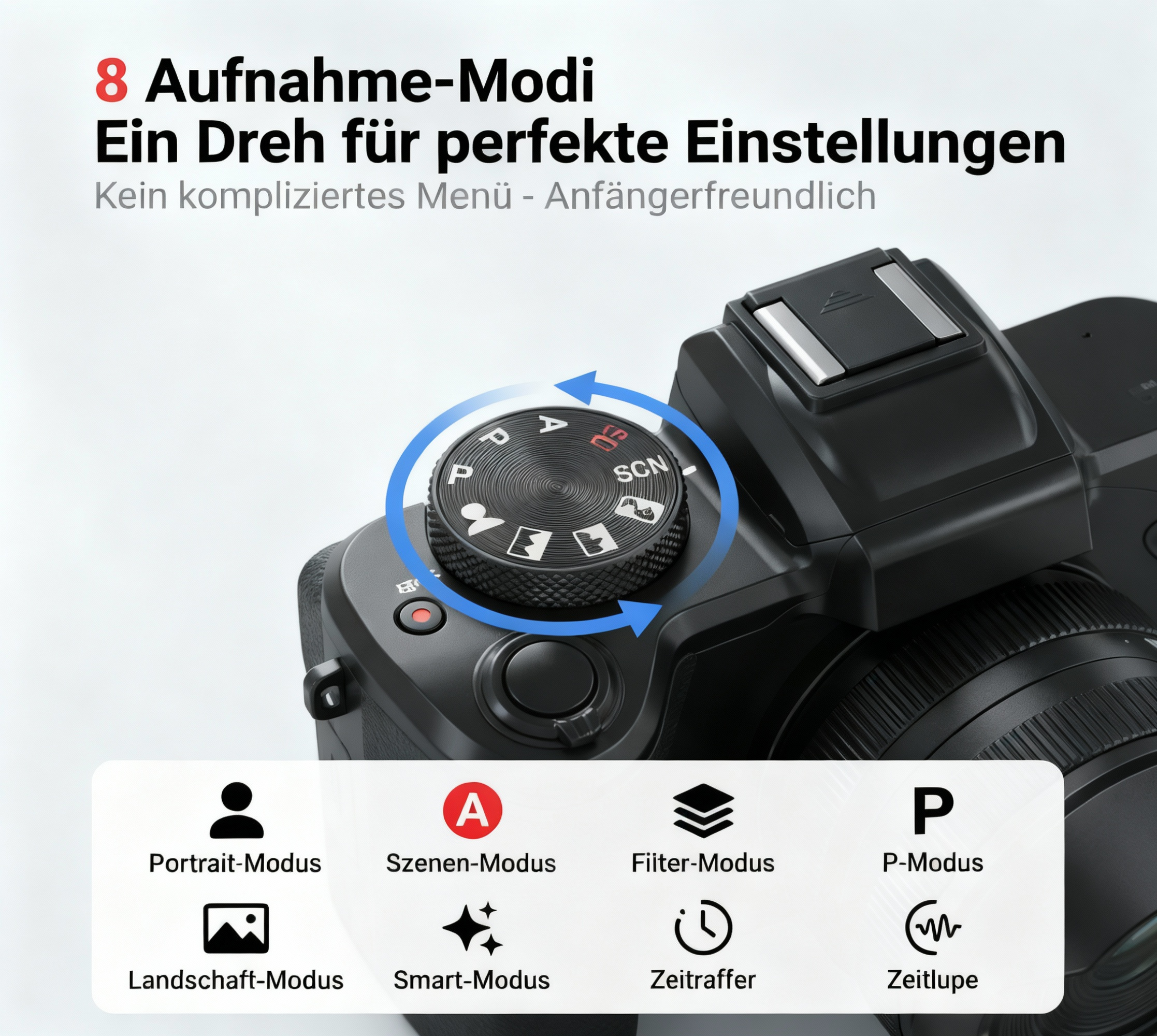 Digital Camera, 4K 48MP Video Camera, Anti-shake 8x Zoom Camera with 2.7 Inch LCD Screen, Vlog Camera Recorder for Raveling, Graduation Shots, C3 48, Red