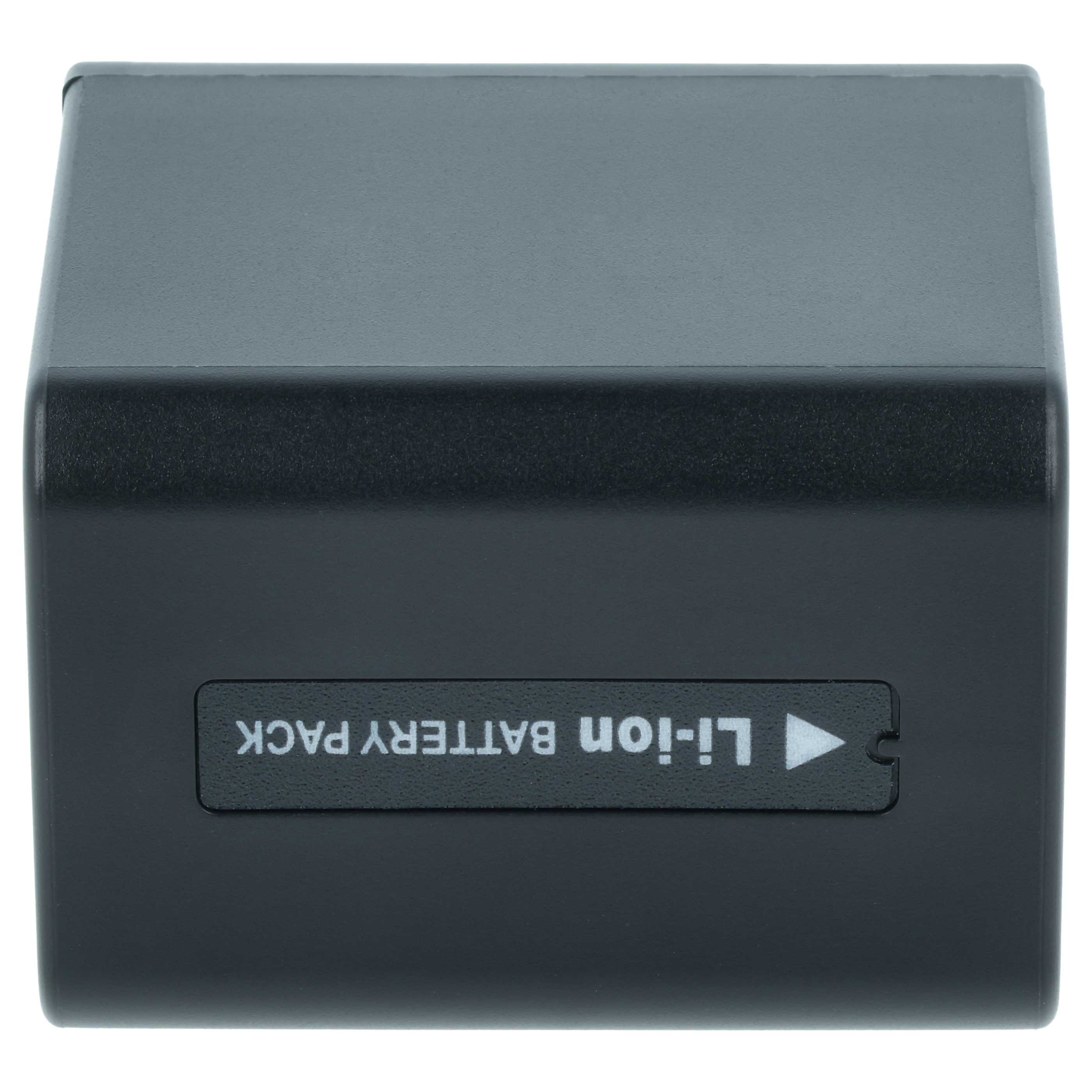 Schwarzer Akku mit der Aufschrift "Li-ion BATTERY PACK".