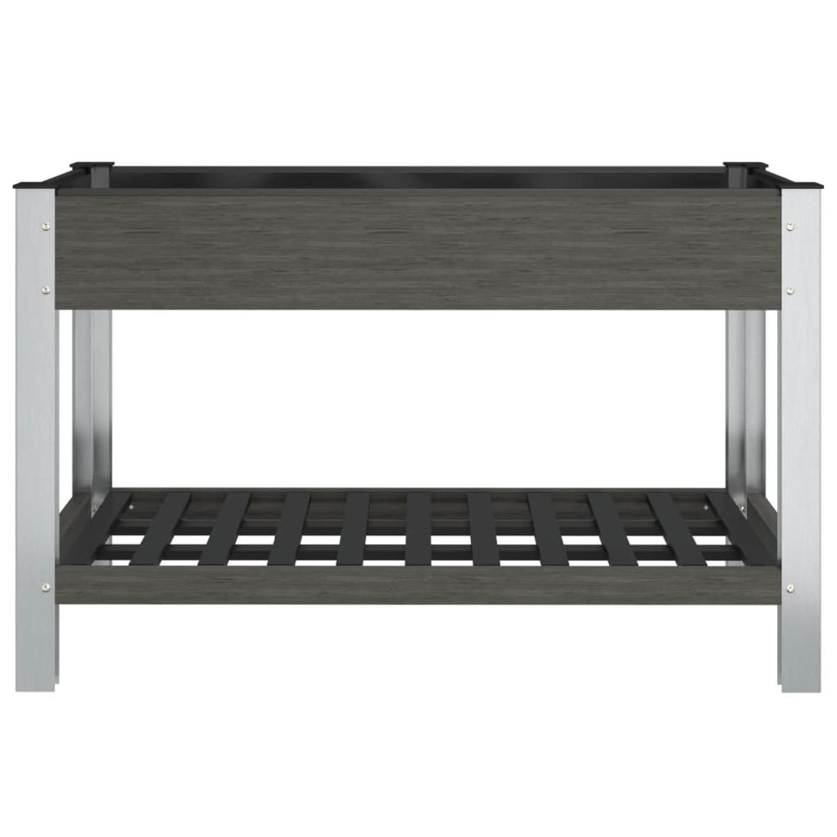 Ein Waschtischunterschrank mit Holzfront und Metallrahmen.