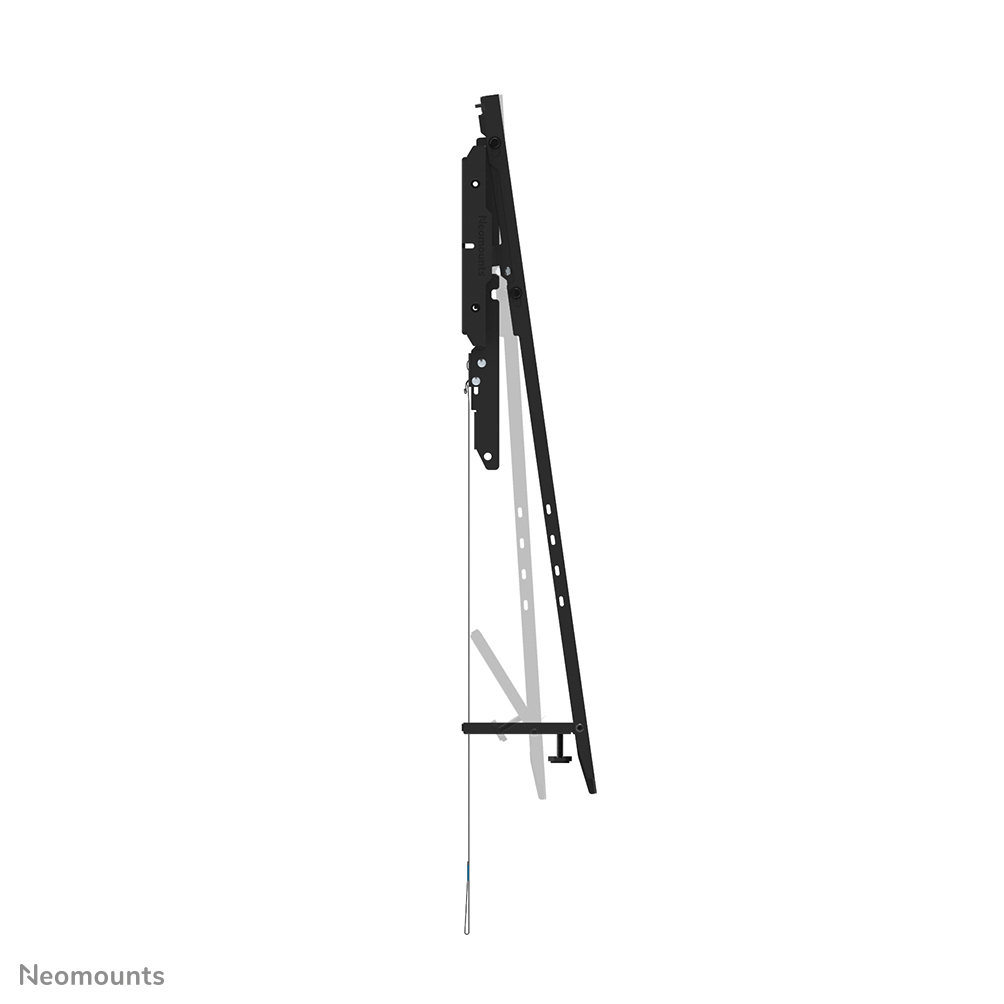 Soporte de pared negro para TV con cable y función de inclinación.
