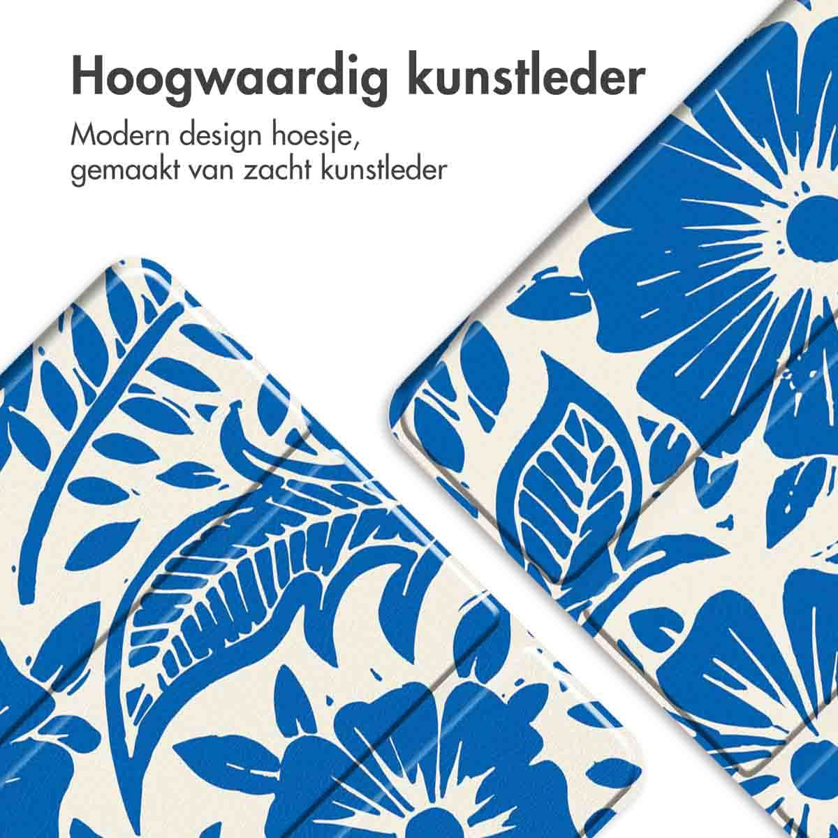 Two cases with a blue floral pattern on a light background.