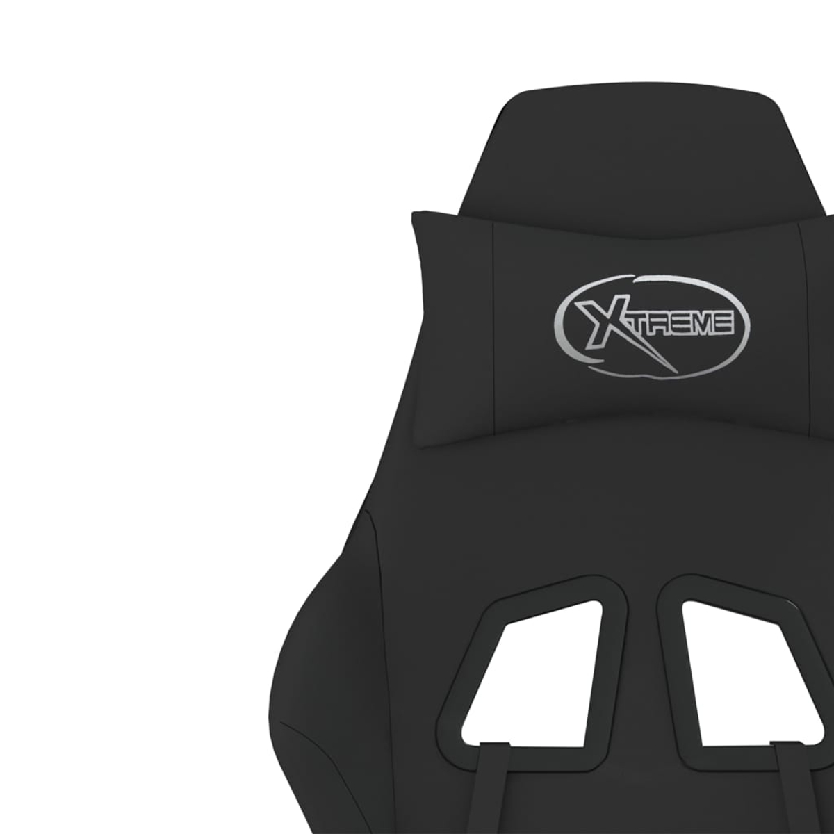 Schwarzer Gaming-Stuhl mit Xtreme-Logo auf dem Kopfkissen.