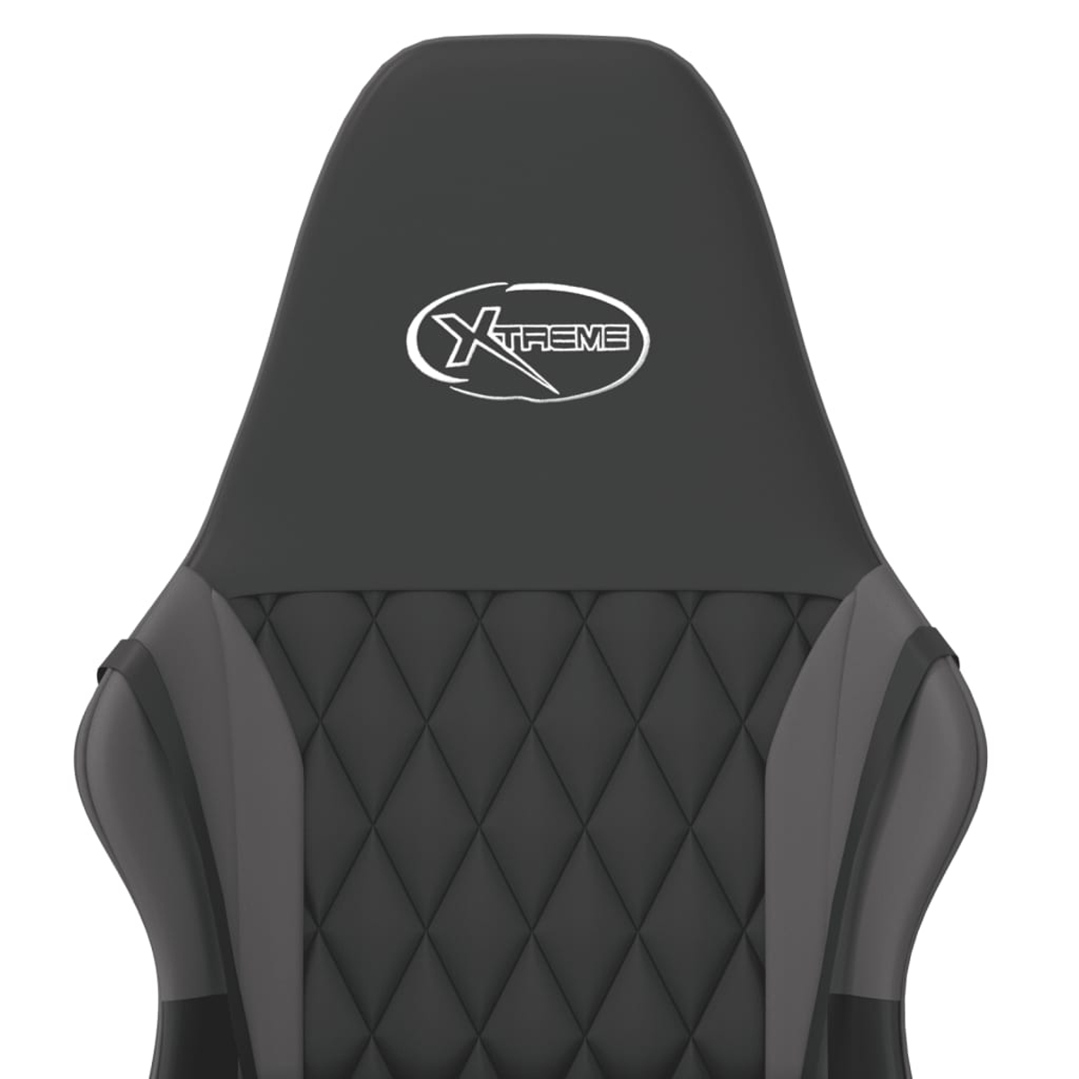 Ein schwarzer Gaming-Stuhl mit einem Xtreme-Logo auf der Rückseite.