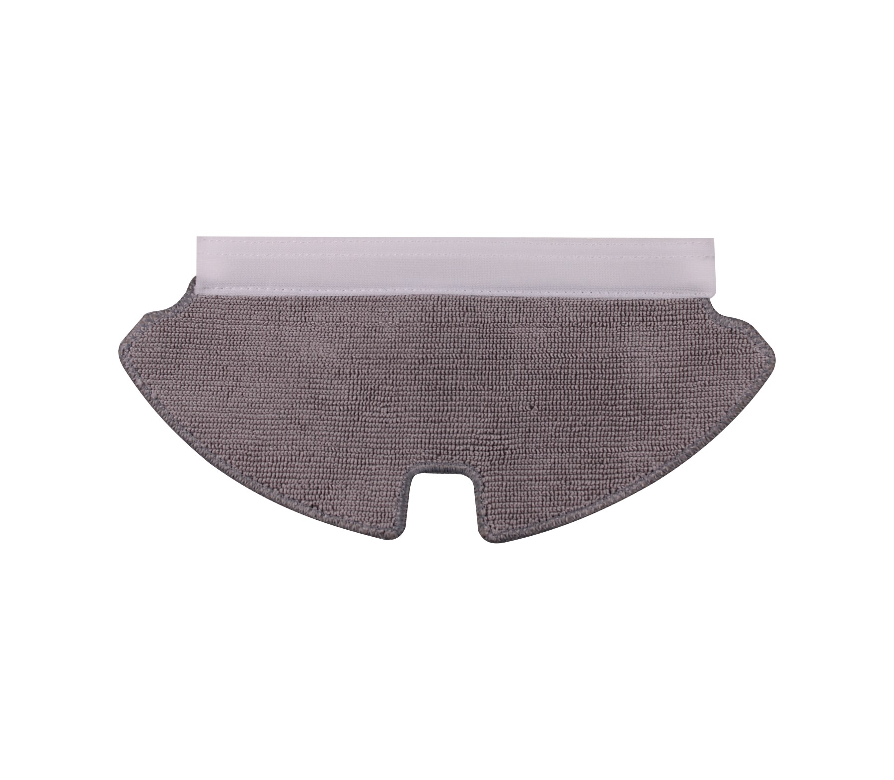 Graues Mikrofaser-Mopp-Pad mit weißem Klettband.