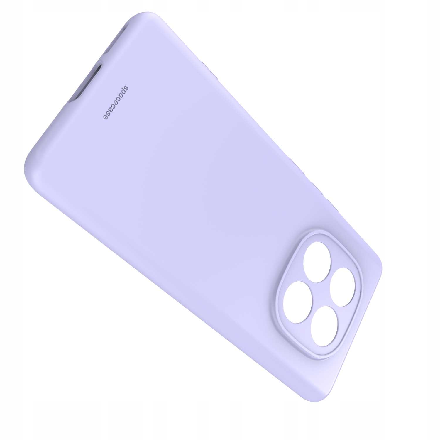 Jasnofioletowe etui na telefon z wycięciem na cztery kamery.