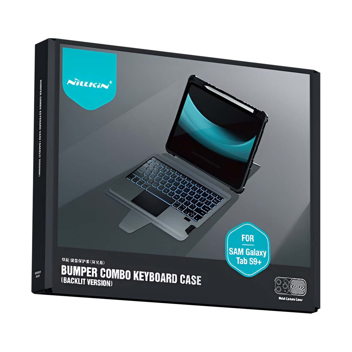 Verpackung für ein Nillkin Bumper Combo Tastaturgehäuse für Samsung Galaxy Tab S9+