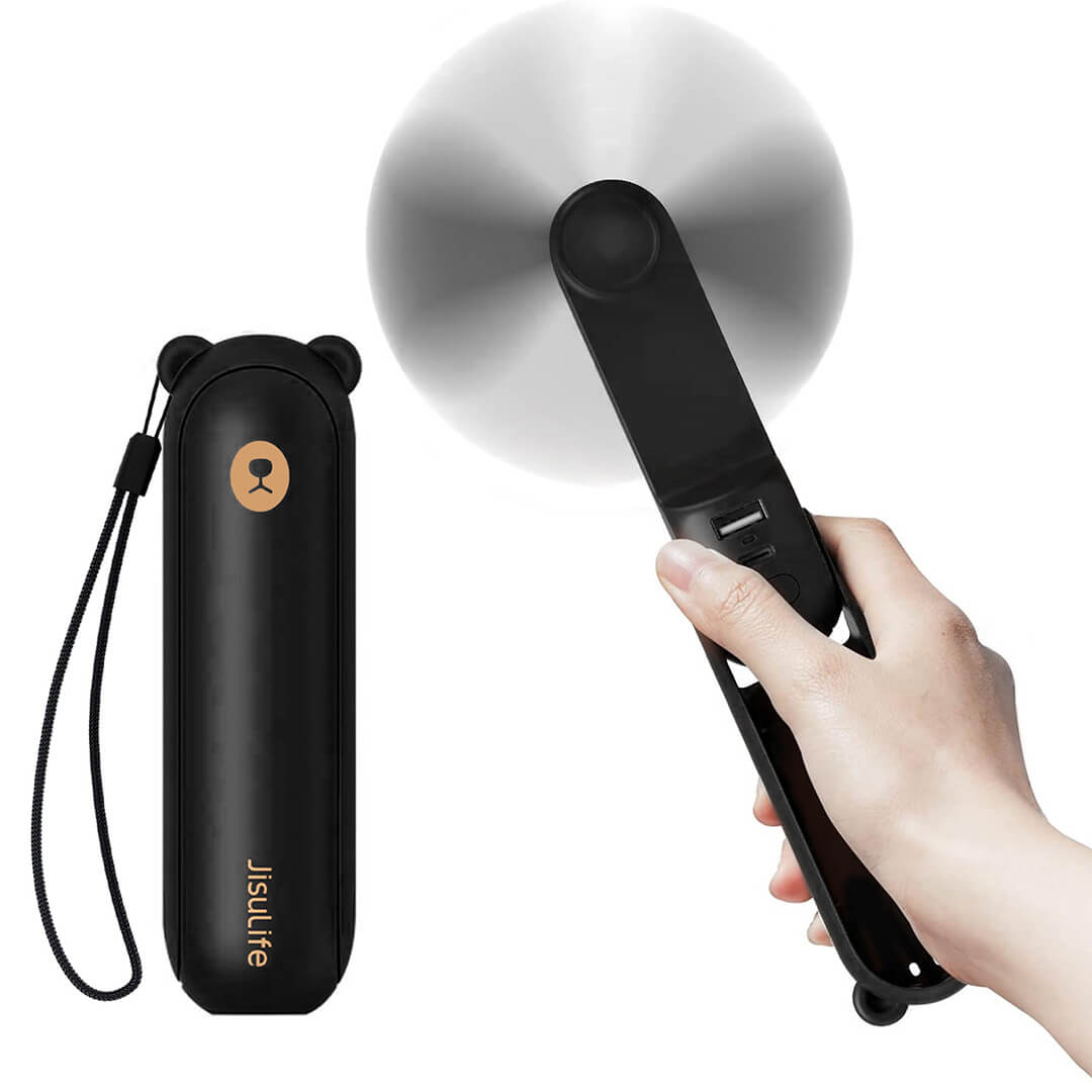 JISULIFE Handheld Fan Life8 Plus  4500mah El Fanı Siyah