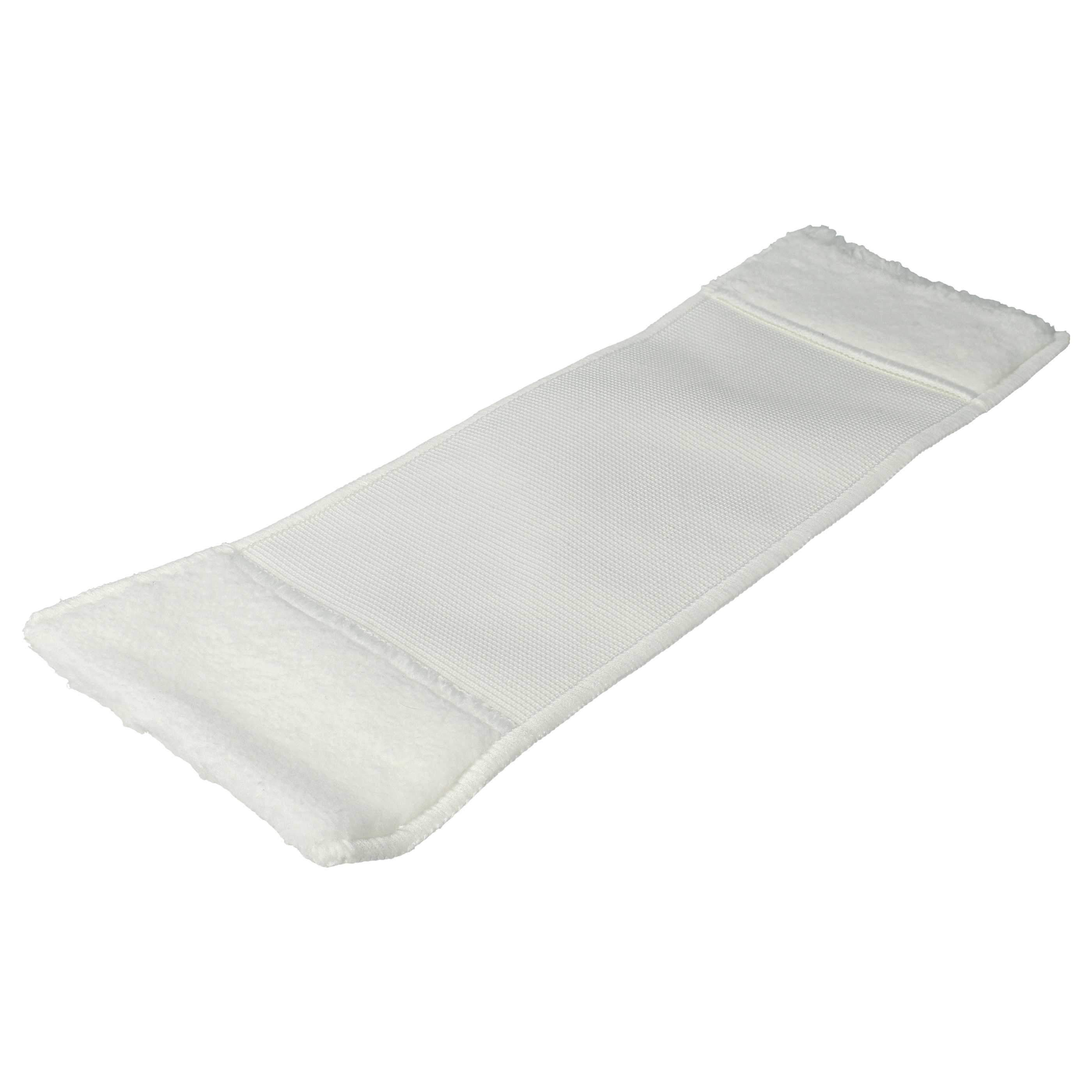 Ein weißes Mopp-Pad mit flauschigen Rändern und einer strukturierten Mitte.