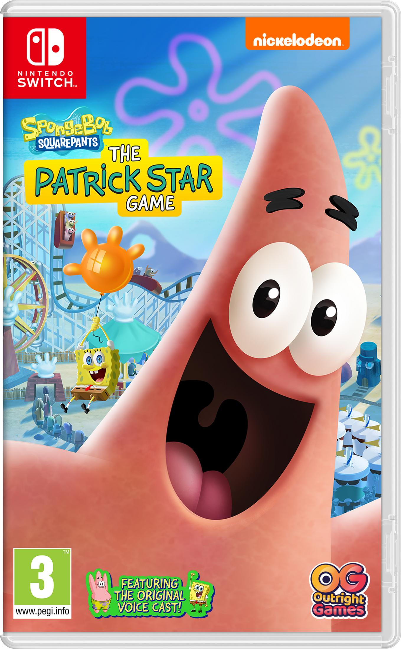 Patrick Stella e Spongebob in un parco divertimenti, con montagne russe.